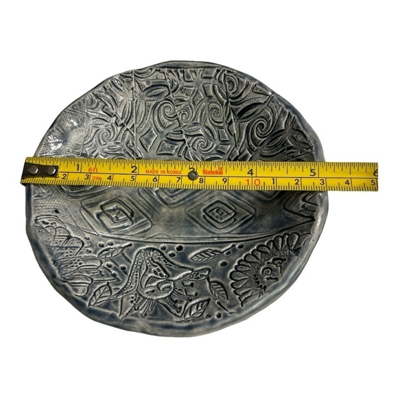 Clay - Handmade signed by Emma H.
Pottery, Blue Bird, spoon rest, soap dish - Picture 8 of 9